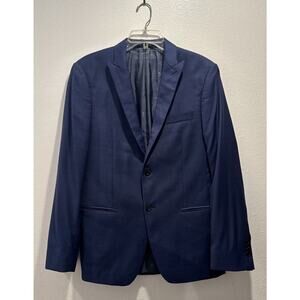 John Varvatos Men’s Size 40R Blue 100% Wool Lined Blazer Two Button Sport Coat